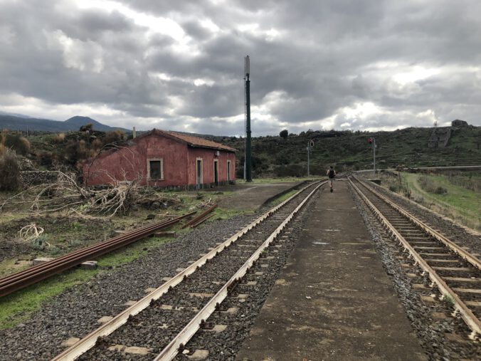 Der Bahnhof Gurrida der Circumetnea Bahn
