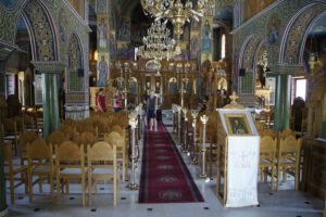 Im Inneren einer griechisch-orthodoxen Kirche